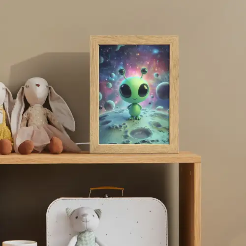 Alien - Groen - Planeten - Ruimte Light Box met kabel klein -sfeer2_kind