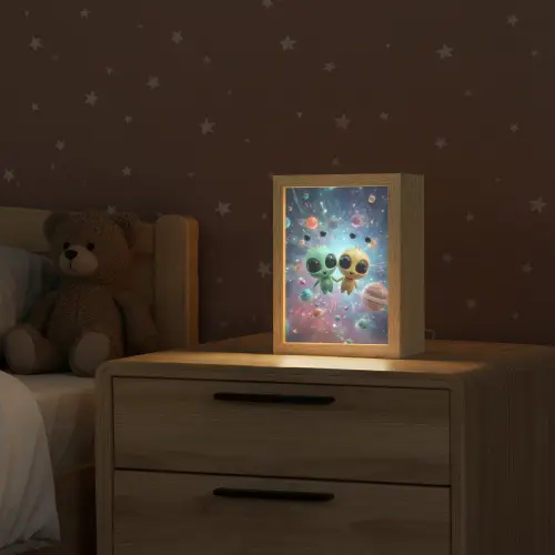 Aliens - Ruimte - Planeten Light Box met kabel klein -sfeer1_kind