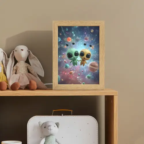 Aliens - Ruimte - Planeten Light Box met kabel klein -sfeer2_kind