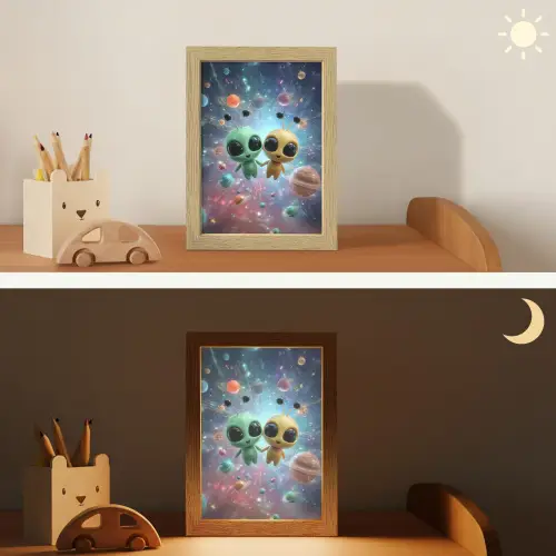 Aliens - Ruimte - Planeten Light Box met kabel klein -sfeer3_kind