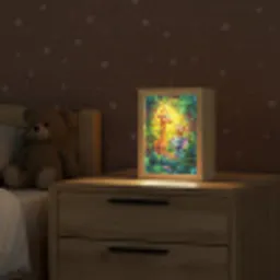 Dieren - Jungle - Giraf - Olifant - Aapje Light Box met kabel klein -sfeer1_kind