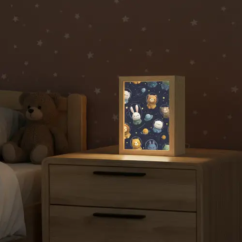 Dieren - Sterrenhemel - Ruimte Light Box met kabel klein -sfeer1_kind