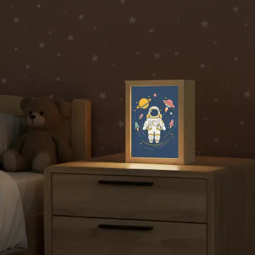 Astronaut - Planeten - Raket Light Box met kabel klein -sfeer1_kind