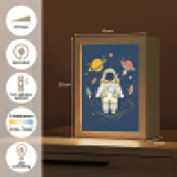 Astronaut - Planeten - Raket Light Box met kabel klein -USP_NL