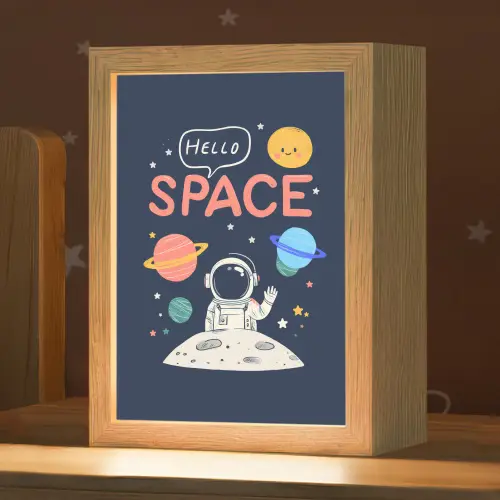 Astronaut - Ruimte - Planeten Light Box met kabel klein -zzz_3d_website