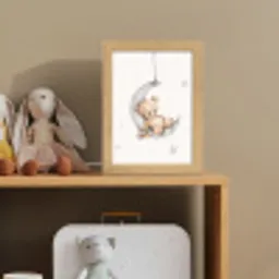 Beer - Maan - Sterren - Kinderen Light Box met kabel klein -sfeer2_kind