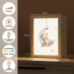Beer - Maan - Sterren - Kinderen Light Box met kabel klein -USP_NL