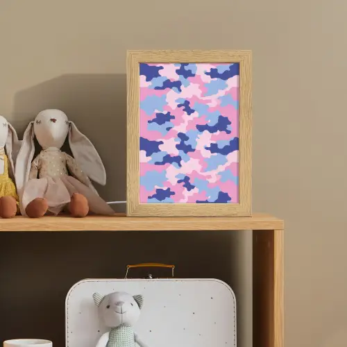Camouflage - Patroon - Donkerblauw Light Box met kabel klein -sfeer2_kind
