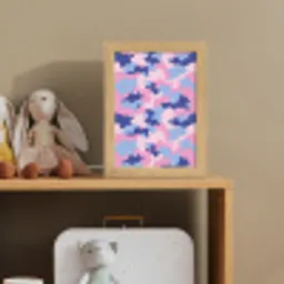 Camouflage - Patroon - Donkerblauw Light Box met kabel klein -sfeer2_kind