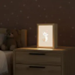 Kat - Kitten - Beige Light Box met kabel klein -sfeer1_kind