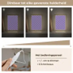 Dambord - Blauw - Patroon - Roze Light Box met kabel klein -USP_dimbaarNL