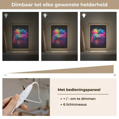 Controller - Neon - Explosie - Kleurrijk Light Box met kabel klein -USP_dimbaarNL