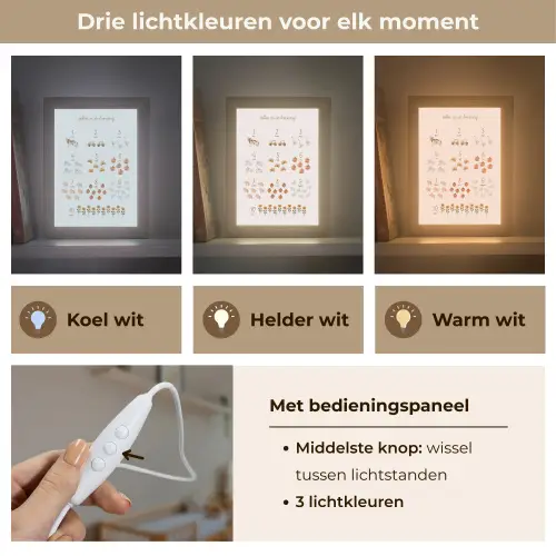 Getallen tellen - Educatief - Cijfers leren - Boerderij Light Box met kabel klein -USP_lichtkleurNL