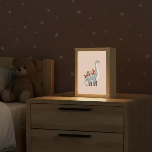 Dinosaurus - Planten - Beige Light Box met kabel klein -sfeer1_kind