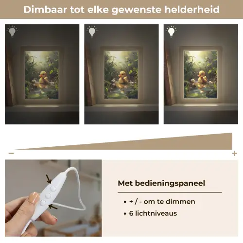 Eendjes - Dieren - Natuur Light Box met kabel klein -USP_dimbaarNL