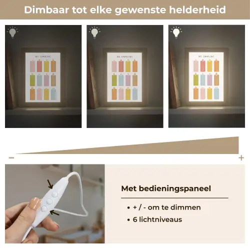 Educatief - Leren rekenen - Kleurrijk - Vermenigvuldigingstabel Light Box met kabel klein -USP_dimbaarNL