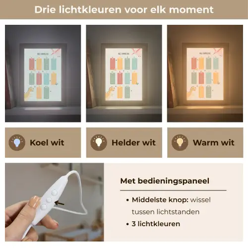 Educatief - Leren rekenen - Dino - Vermenigvuldigingstabel Light Box met kabel klein -USP_lichtkleurNL