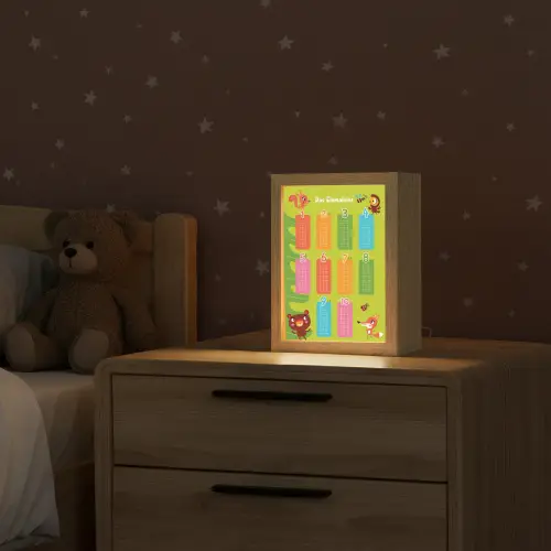 Educatief - Leren rekenen - Bosdieren - Vermenigvuldigingstabel Light Box met kabel klein -sfeer1_kind