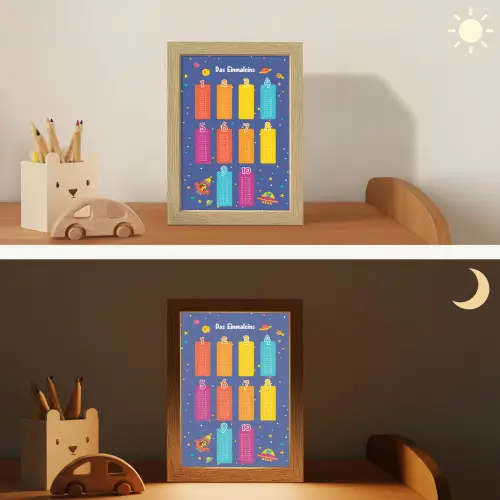 Educatief - Leren rekenen - Ruimte - Vermenigvuldigingstabel Light Box met kabel klein -sfeer3_kind