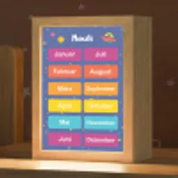 Educatief - Maanden - Ruimte - Leren Light Box met kabel klein -zzz_3d_website