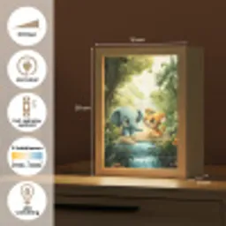 Olifant - Tijger - Bos - Jungle Light Box met kabel klein -USP_NL