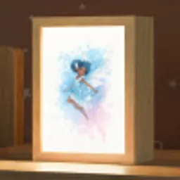 Elf - Blauw - Magie - Roze Light Box met kabel klein -zzz_3d_website