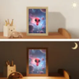 Buitenaards wezen - Rood - Planeten Light Box met kabel klein -sfeer3_kind