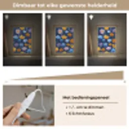 Bloemen - Patroon - Blauw - Contrast Light Box met kabel klein -USP_dimbaarNL