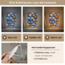 Bloemen - Patroon - Blauw - Contrast Light Box met kabel klein -USP_lichtkleurNL