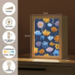 Bloemen - Patroon - Blauw - Contrast Light Box met kabel klein -USP_NL