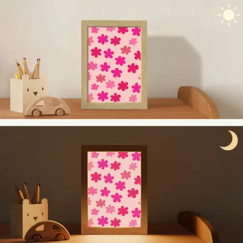 Bloemen - Patroon - Roze Light Box met kabel klein -sfeer3_kind