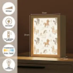 Veulens - Paard - Patroon - Beige Light Box met kabel klein -USP_NL