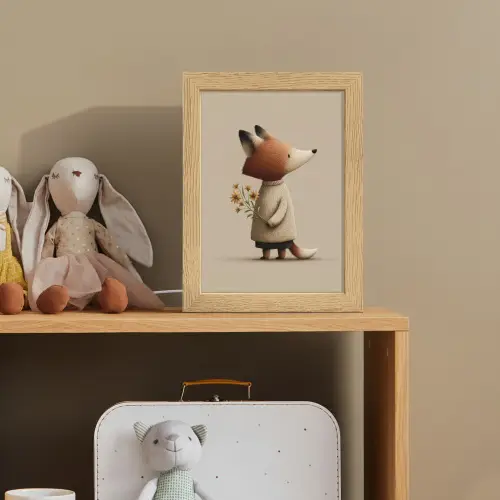 Vos - Gele bloemen - Minimalistisch Light Box met kabel klein -sfeer2_kind