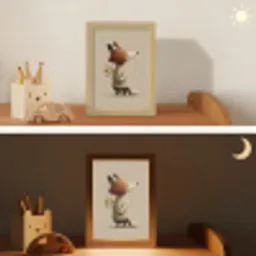 Vos - Gele bloemen - Minimalistisch Light Box met kabel klein -sfeer3_kind
