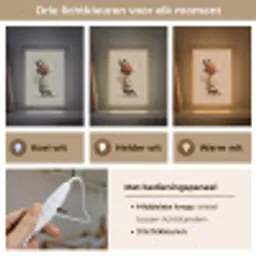 Vos - Gele bloemen - Minimalistisch Light Box met kabel klein -USP_lichtkleurNL
