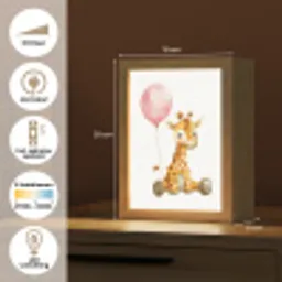Giraf - Baby - Dieren - Roze ballon Light Box met kabel klein -USP_NL