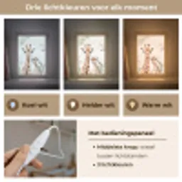 Giraffe - Bladeren - Kinderen - Dieren - Jungle Light Box met kabel klein -USP_lichtkleurNL