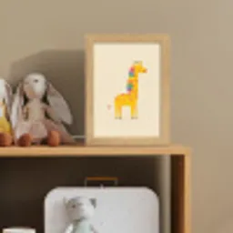 Giraffe - Regenboogmanen - Beige Light Box met kabel klein -sfeer2_kind