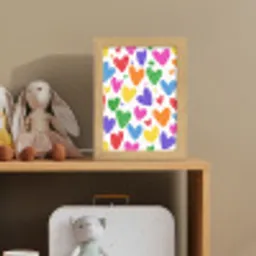 Hartjes - Patroon - Kleurrijk Light Box met kabel klein -sfeer2_kind