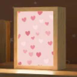 Hartjes - Patroon - Roze Light Box met kabel klein -zzz_3d_website