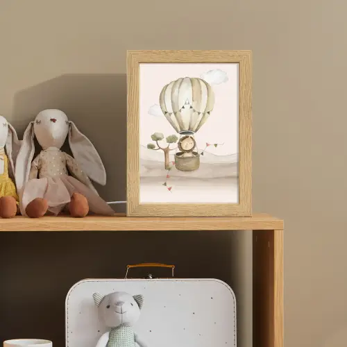 Luchtballon - Leeuw - Watercolor - Safari - Dieren Light Box met kabel klein -sfeer2_kind