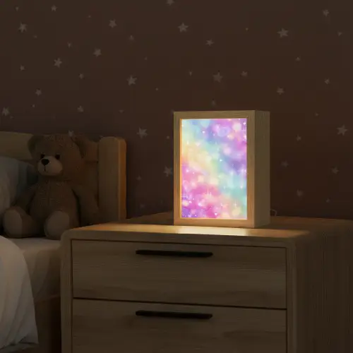 Licht - Regenboog - Hartjes Light Box met kabel klein -sfeer1_kind