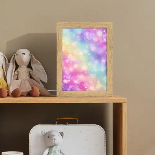 Licht - Regenboog - Hartjes Light Box met kabel klein -sfeer2_kind