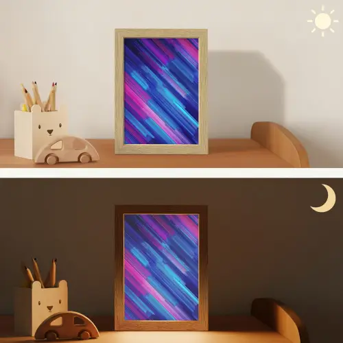 Lijnen - Abstract - Patroon - Donkerblauw Light Box met kabel klein -sfeer3_kind