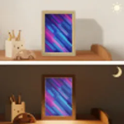 Lijnen - Abstract - Patroon - Donkerblauw Light Box met kabel klein -sfeer3_kind