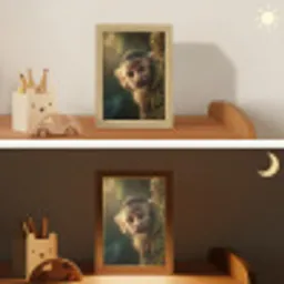 Aap - Boomstronk - Bruin Light Box met kabel klein -sfeer3_kind