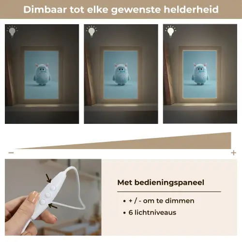Monster - Blauw Light Box met kabel klein -USP_dimbaarNL