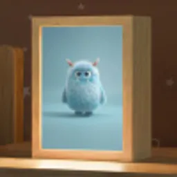 Monster - Blauw Light Box met kabel klein -zzz_3d_website