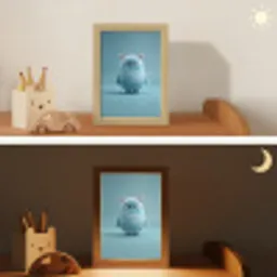 Monster - Blauw Light Box met kabel klein -sfeer3_kind