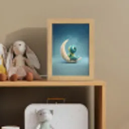 Maan - Ruimtewezen - Blauw Light Box met kabel klein -sfeer2_kind